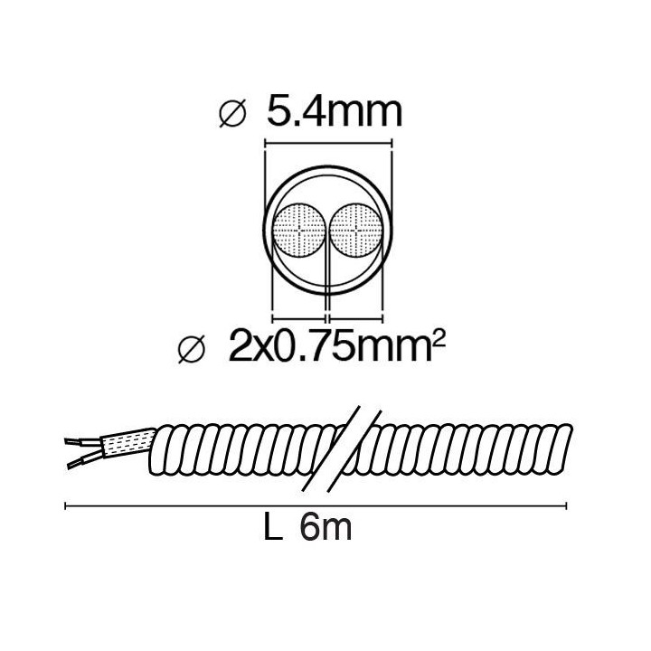 copy of Καλώδιο σπιράλ λέυκό για φωτισμό 2x0.75mm 6m ΓΕΝΙΚΗΣ ΧΡΗΣΗΣ ΓΕΝΙΚΗΣ ΧΡΗΣΗΣ KALS0002