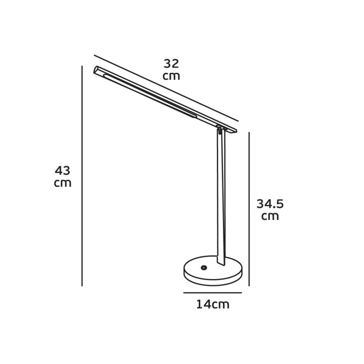 Πορτατιφ γραφειου Led 7W Smd 400Lm 4000K λευκο ντιμαριζόμενο με αφή ΓΕΝΙΚΗΣ ΧΡΗΣΗΣ PGL0001
