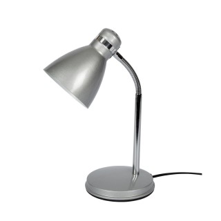 Πορτατίφ γραφειου μεταλλικό ασημί με ντουί Ε27 ΓΕΝΙΚΗΣ ΧΡΗΣΗΣ PGM0001N