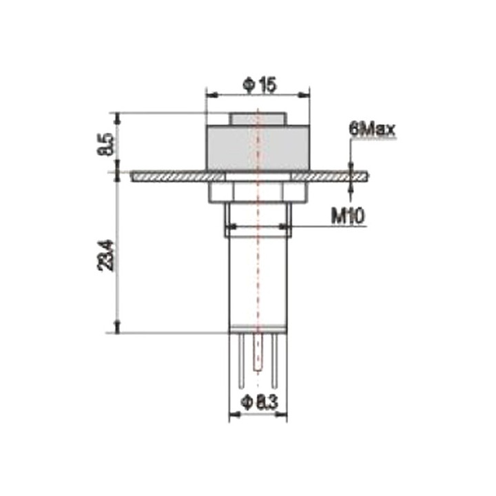 Ενδεικτική λυχνία βιδωτή Φ10 κόκκινο χρώμα ΓΕΝΙΚΗΣ ΧΡΗΣΗΣ ΓΕΝΙΚΗΣ ΧΡΗΣΗΣ ENDL0004R