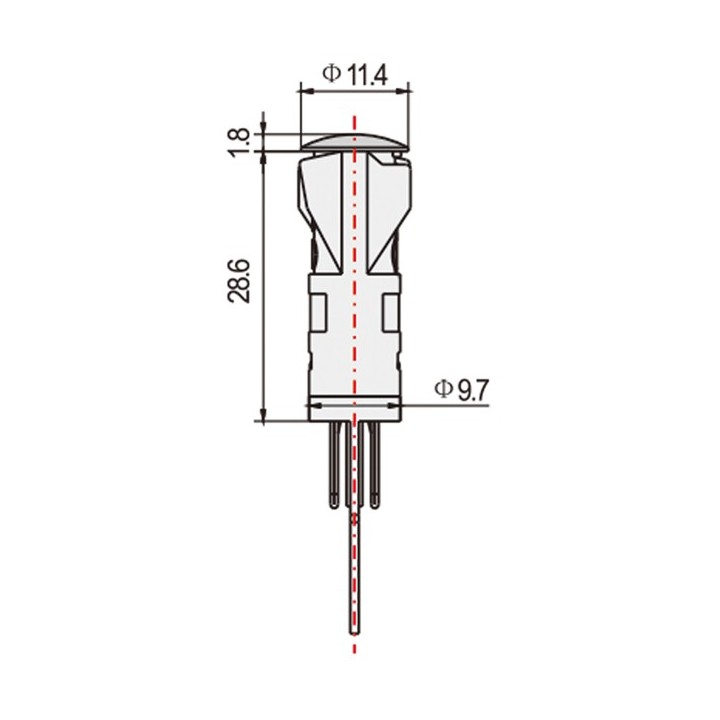 Ενδεικτική λυχνία πρεσσαριστή Φ10 πορτοκαλί χρώμα ΓΕΝΙΚΗΣ ΧΡΗΣΗΣ ΓΕΝΙΚΗΣ ΧΡΗΣΗΣ ENDL0005O