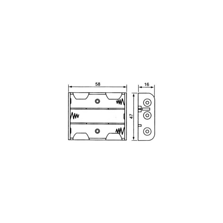 Μπαταριοθήκη για 3 μπαταρία AA με καλωδία ΓΕΝΙΚΗΣ ΧΡΗΣΗΣ TAA0002