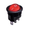 Διακόπτης μίνι στρόγγυλος Φ23 3 επαφών ON-OFF με λαμπάκι κόκκινο για συσκεύες ΓΕΝΙΚΗΣ ΧΡΗΣΗΣ