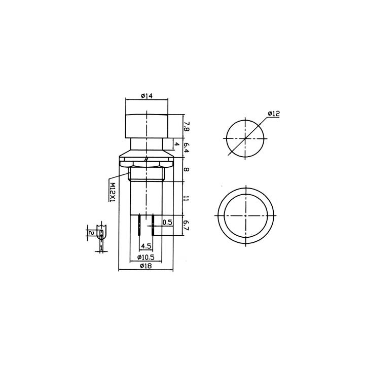 copy of Μπουτόν PUSH OFF τετράγωνο Φ12 2 επαφών για συσκεύες ΓΕΝΙΚΗΣ ΧΡΗΣΗΣ