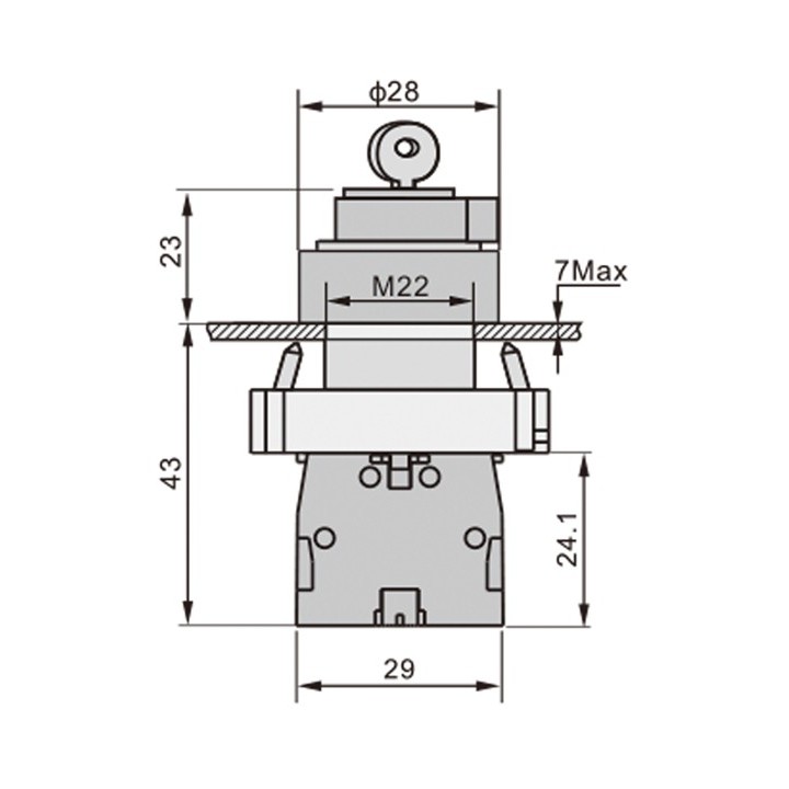 copy of Διακόπτης με κλειδί χωνευτός 2 επαφών ON-OFF Φ12 για συσκεύες ΓΕΝΙΚΗΣ ΧΡΗΣΗΣ