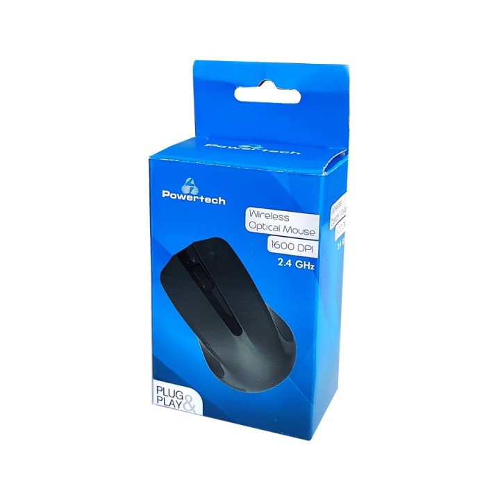 Wireless optical mouse, 1600dpi in black