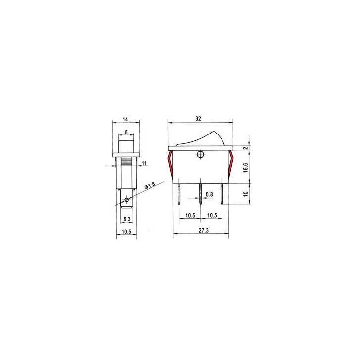 Διακόπτης μεσαίος 3 επαφών ON-OFF για συσκεύες ΓΕΝΙΚΗΣ ΧΡΗΣΗΣ ΓΕΝΙΚΗΣ ΧΡΗΣΗΣ DIME0013
