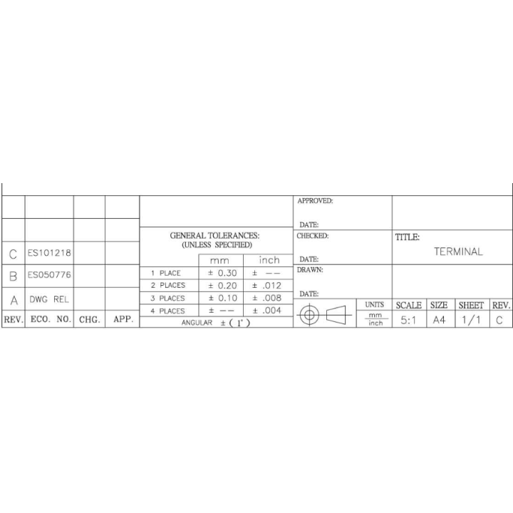 Ακροδέκτης αρσενικός γυμνός καλωδίου χωρίς μόνωση για φίσσα πλαστική ΓΕΝΙΚΗΣ ΧΡΗΣΗΣ ΓΕΝΙΚΗΣ ΧΡΗΣΗΣ AKRP0001M