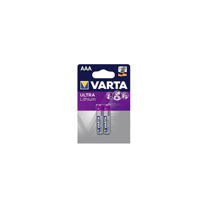 Μπαταρία LITHIUM ΑΑA - LR03 1.5V VARTA σετ 2 τεμαχίων  LITH0001V