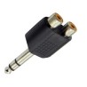 6.35mm male stereo to 2xRCA female adapter for GENERAL USE