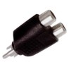 RCA male to 2xRCA stereo female adapter