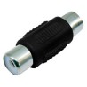 RCA female to RCA female adapter, black
