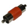 RCA male to RCA male adapter, red