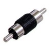 RCA male to RCA male adapter, black