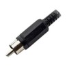 RCA cable plug male black GENERAL USE