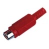 RCA cable plug, female, red﻿ GENERAL USE