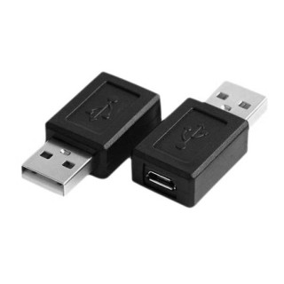 Αντάπτορας USB αρσενικός σε USB Micro θηλυκό μαύρο ΓΕΝΙΚΗΣ ΧΡΗΣΗΣ AUSB0001
