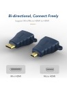 Αντάπτορας HDMI micro αρσενικό σε HDMI θηλυκό ΓΕΝΙΚΗΣ ΧΡΗΣΗΣ AHDMI0004