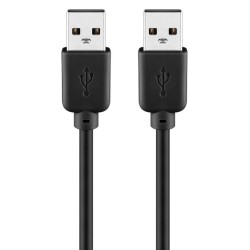 Καλώδιο USB 2.0 Type A 93594, copper, 3m, μαύρο ΓΕΝΙΚΗΣ ΧΡΗΣΗΣ USB0013-3