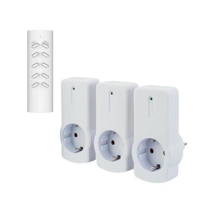 Πρίζα σούκο τηλεχειριζόμενη σετ τριών τεμαχίων