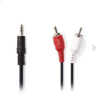 Καλώδιο ήχου jack 3,5mm αρσενικό stereo σε 2xRCA αρσενικά 1.5m ΓΕΝΙΚΗΣ ΧΡΗΣΗΣ JRCA35-3