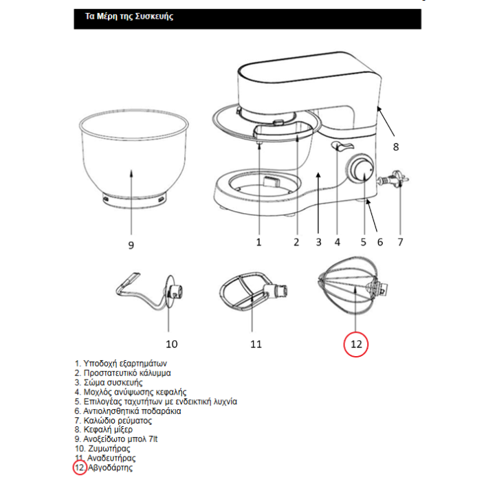 Αυγοδάρτης κουζινομηχανής IZ-1500 IZZY original IZZY KAYG0010