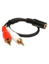 Καλώδιο ήχου jack 3,5mm θηλυκό stereo σε 2xRCA αρσενικά 3m ΓΕΝΙΚΗΣ ΧΡΗΣΗΣ JRCA3530MF