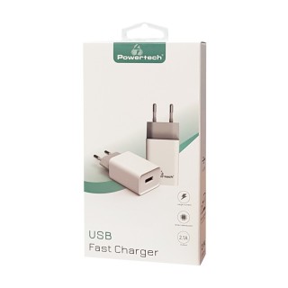 Universal φορτιστής USB 2.1A διπλός σε λευκό χρώμα ΓΕΝΙΚΗΣ ΧΡΗΣΗΣ  USB0015