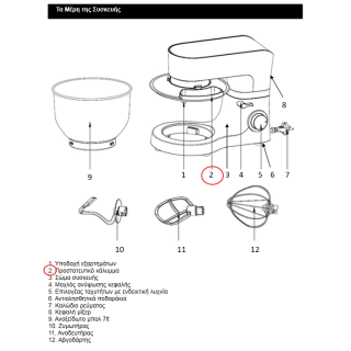 copy of Αναδευτήρας μαρέγγας κουζινομηχανής IZ-1500 IZZY original
