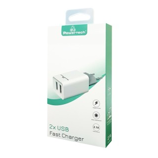 copy of Universal φορτιστής USB 2.1A σε λευκό χρώμα