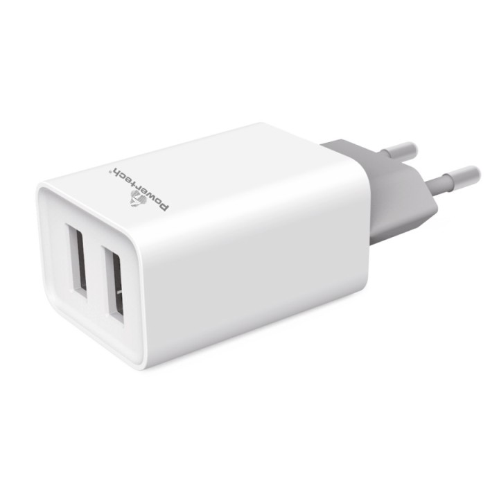 Universal φορτιστής USB 2.1A διπλός σε λευκό χρώμα ΓΕΝΙΚΗΣ ΧΡΗΣΗΣ  USB0016