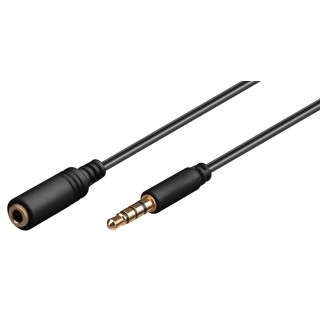 Καλώδιο ήχου jack 4 pin 3,5mm αρσενικό Stereo σε 3,5mm Stereo θηλυκό3m ΓΕΝΙΚΗΣ ΧΡΗΣΗΣ JACK3503