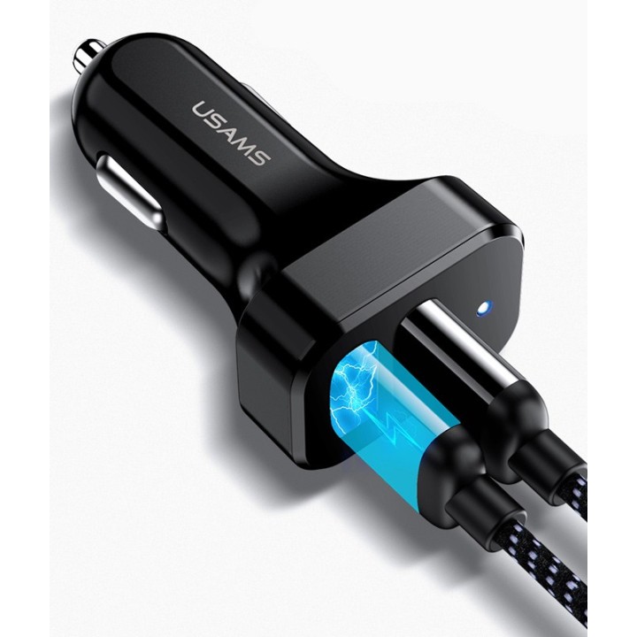 Universal φορτιστής αυτοκινήτου με 2 εξόδους USB 2,1A  USB0017