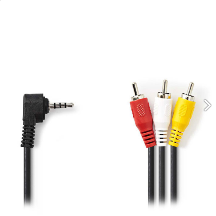 Καλώδιο ήχου εικόνας jack 3,5mm αρσενικό stereo σε 3xRCA αρσενικά 1,50m ΓΕΝΙΚΗΣ ΧΡΗΣΗΣ J3RCA3515MM