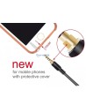 Καλώδιο ήχου jack 4 pin 3,5mm αρσενικό Stereo σε jack 4 pin 3,5mm αρσενικό Stereo 0.5m 90° ΓΕΝΙΚΗΣ ΧΡΗΣΗΣ JACK43505