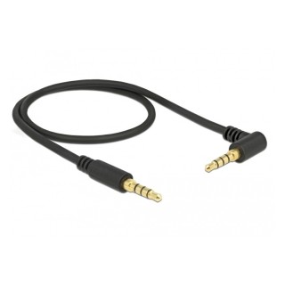 Καλώδιο ήχου jack 4 pin 3,5mm αρσενικό Stereo σε jack 4 pin 3,5mm αρσενικό Stereo 0.5m 90° ΓΕΝΙΚΗΣ ΧΡΗΣΗΣ JACK43505