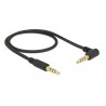 Καλώδιο ήχου jack  4 pin 3,5mm αρσενικό Stereo σε jack  4 pin 3,5mm αρσενικό Stereo 0.5m 90°