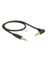 Καλώδιο ήχου jack 4 pin 3,5mm αρσενικό Stereo σε jack 4 pin 3,5mm αρσενικό Stereo 0.5m 90° ΓΕΝΙΚΗΣ ΧΡΗΣΗΣ JACK43505