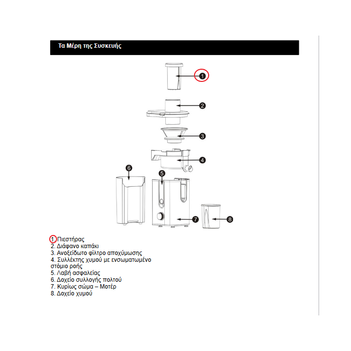 Πιεστήρας αποχυμωτή Juice Extractor MY-624 Spicy Red & Vita+ IZZY original IZZY APX0001