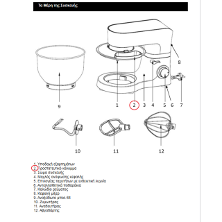 Καπάκι για μπώλ ανοξείδωτο κουζινομηχανής IZZY original IZZY KKBL0002