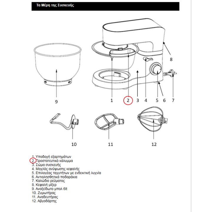 copy of Μπώλ ανοξείδωτο κουζινομηχανής IZZY original