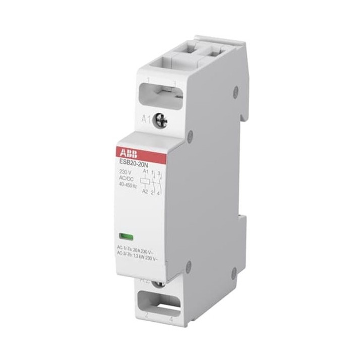 Ρελέ ισχύος ράγας 20A 230VAC/DC 2NO ABB ABB ESB0002