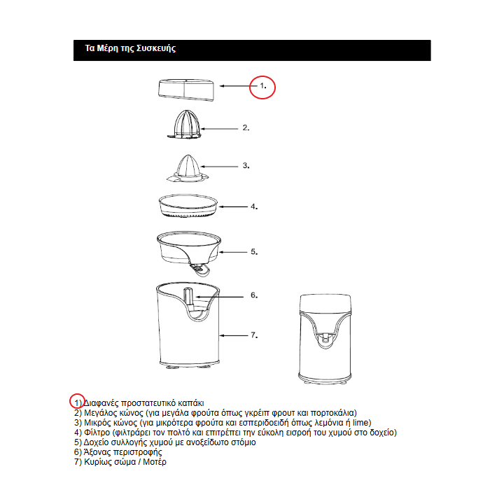 Διαφανές προστατευτικό καπάκι λεμονοστίφτη (στυπτήριου) IZZY original