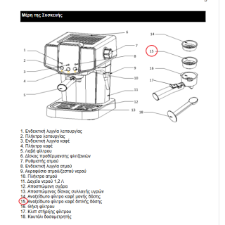 Φίλτρο διπλής δόσης καφετιέρας espresso IZZY original