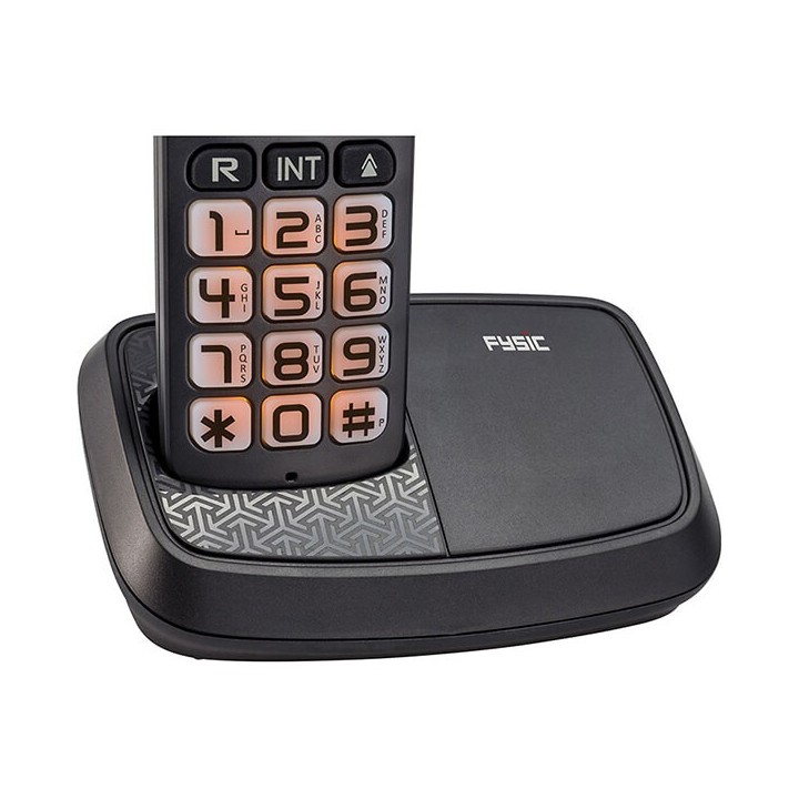 Ασύρματη τηλεφωνική συσκευή μαύρη Fx-5500 FYSIC