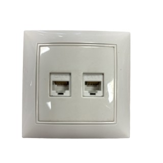 copy of Διακόπτης χωνευτός διπλός K/R λευκός ANESTECH