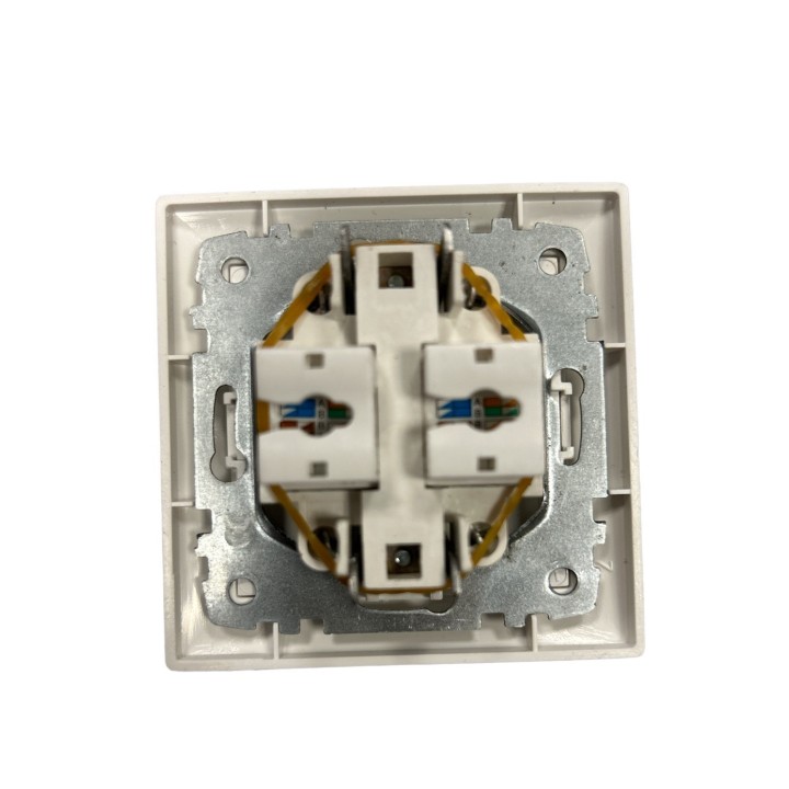 copy of Διακόπτης χωνευτός διπλός K/R λευκός ANESTECH