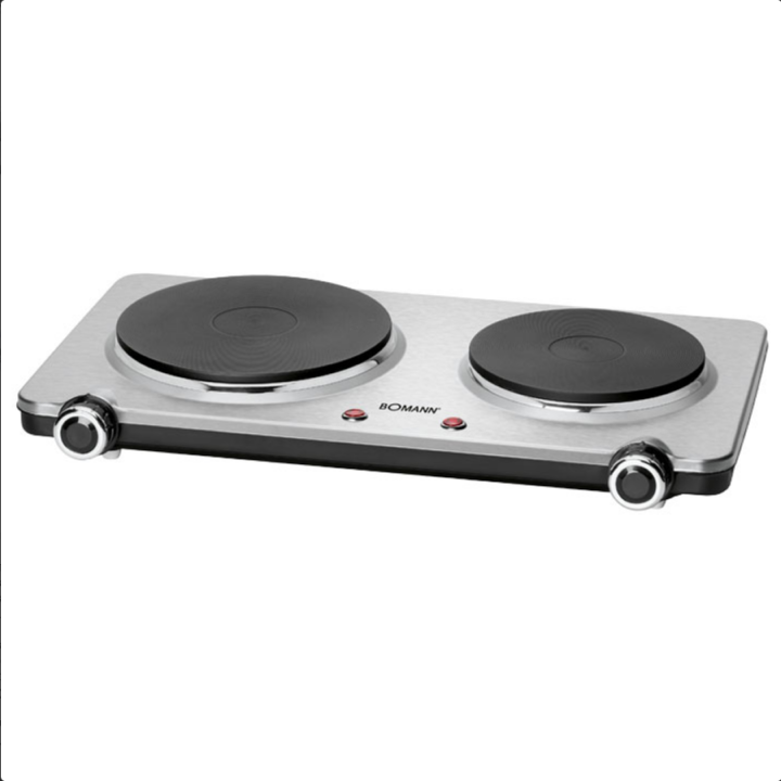 Επιτραπέζια ανοξείδωτη ηλεκτρική εστία διπλή, 2500W