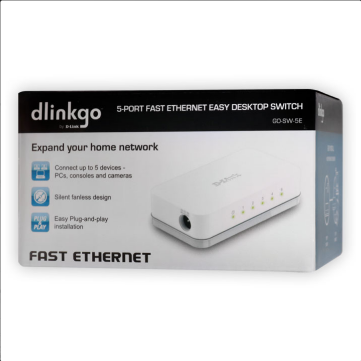 5-Port Fast Ethernet Easy Desktop Switch 10/100 D-LINK D-Link 215-0024