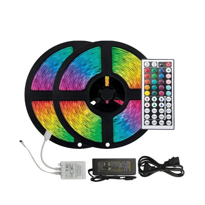 Ταινία LED κιτ 10 μέτρα RGB controller 12V IP20